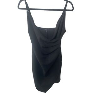 Iris Black Faux Suede Mini Dress